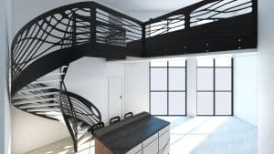 מדרגות מעוצבות לסלון